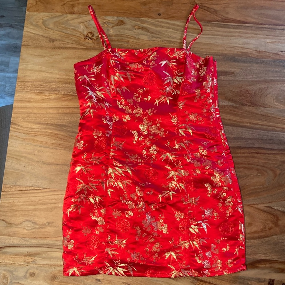 Forever 21 Red & Gold Dress
